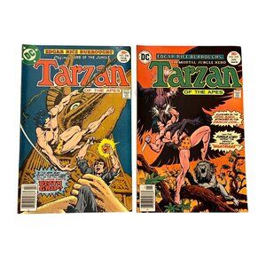 Tarzan of the Apes #257-258 (1977) DC Comics FN/VF Lot of 2 Kubert Art